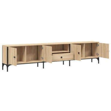 vidaXL Έπιπλο Τηλεόρασης με Συρτάρι Sonoma Δρυς 200x25x44cm Επεξ. Ξύλο