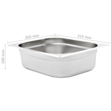 vidaXL Λεκάνες Gastronorm 4 τεμ. GN 1/2 100 χιλ. από Ανοξείδωτο Ατσάλι