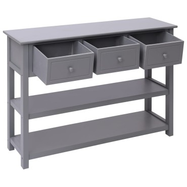 vidaXL Ντουλάπι Γκρι 108x30x76cm από Μασίφ Ξύλο Παυλώνιας 1 τεμ.