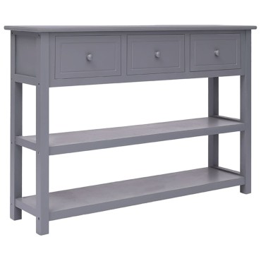 vidaXL Ντουλάπι Γκρι 108x30x76cm από Μασίφ Ξύλο Παυλώνιας 1 τεμ.