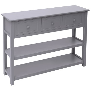 vidaXL Ντουλάπι Γκρι 108x30x76cm από Μασίφ Ξύλο Παυλώνιας 1 τεμ.