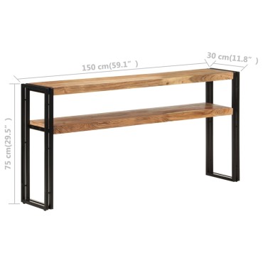 vidaXL Τραπέζι Κονσόλα 150x30x75cm από Μασίφ Ξύλο Ακακίας 1 τεμ.