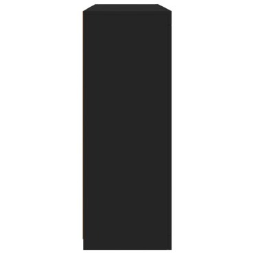 vidaXL Μπουφέδες με Φώτα LED 3 τεμ. Μαύροι από Επεξεργασμένο Ξύλο 142,5x37x100cm