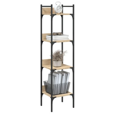 vidaXL Βιβλιοθήκη 4 Επιπέδων Sonoma Δρυς 35x30x138,5cm Επεξεργ. Ξύλο 1 τεμ.