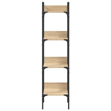 vidaXL Βιβλιοθήκη 4 Επιπέδων Sonoma Δρυς 35x30x138,5cm Επεξεργ. Ξύλο 1 τεμ.