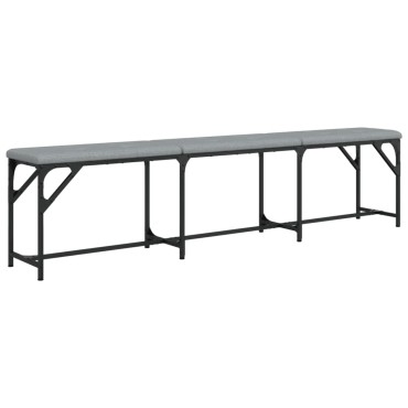 vidaXL Πάγκος Τραπεζαρίας Ανοιχτό Γκρι 186x32x45cm Ατσάλι / Ύφασμα 1 τεμ.