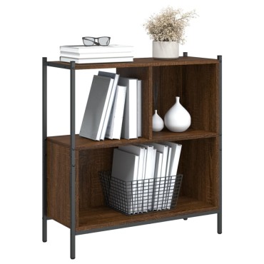 vidaXL Βιβλιοθήκη Καφέ Δρυς 72x28x77,5cm από Επεξεργασμένο Ξύλο 1 τεμ.