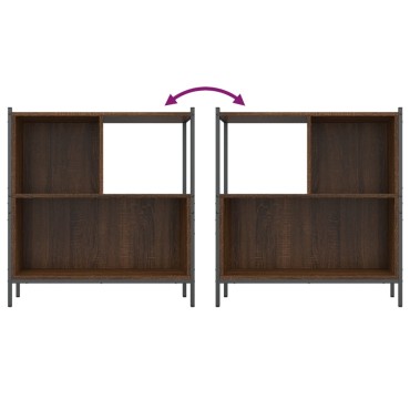 vidaXL Βιβλιοθήκη Καφέ Δρυς 72x28x77,5cm από Επεξεργασμένο Ξύλο 1 τεμ.