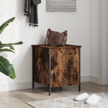 vidaXL Παγκάκι Αποθήκευσης Καπνιστή Δρυς 40x42,5x50cm από Επεξ. Ξύλο 1 τεμ.