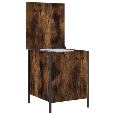 vidaXL Παγκάκι Αποθήκευσης Καπνιστή Δρυς 40x42,5x50cm από Επεξ. Ξύλο 1 τεμ.