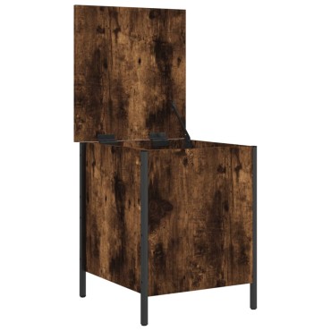 vidaXL Παγκάκι Αποθήκευσης Καπνιστή Δρυς 40x42,5x50cm από Επεξ. Ξύλο 1 τεμ.