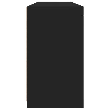 vidaXL Μπουφές με LED Μαύρος 163x37x67cm 1 τεμ.
