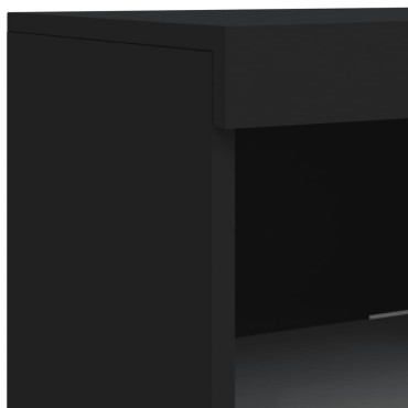 vidaXL Μπουφές με Φώτα LED Μαύρος 162x37x100cm 1 τεμ.