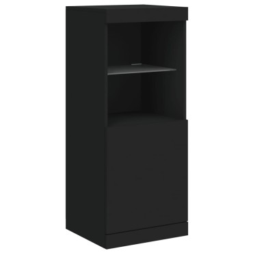 vidaXL Μπουφές με Φώτα LED Μαύρος 162x37x100cm 1 τεμ.
