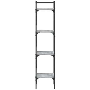 vidaXL Βιβλιοθήκη 4 Επιπέδων Γκρι Sonoma 35x30x138,5cm Επεξεργ. Ξύλο 1 τεμ.