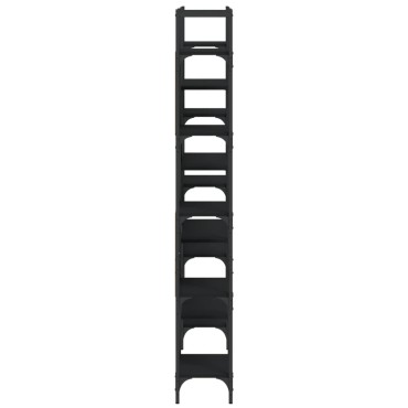 vidaXL Βιβλιοθήκη Μαύρη 155,5x24x166,5cm από Επεξεργασμένο Ξύλο 1 τεμ.
