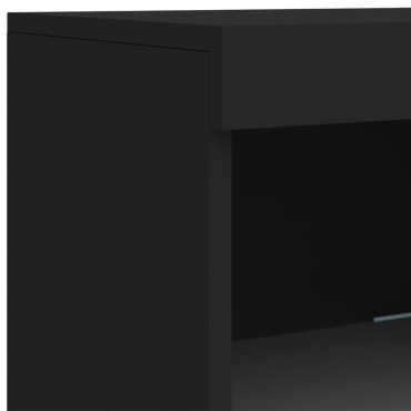vidaXL Μπουφές με Φώτα LED Μαύρος 162x37x100cm 1 τεμ.