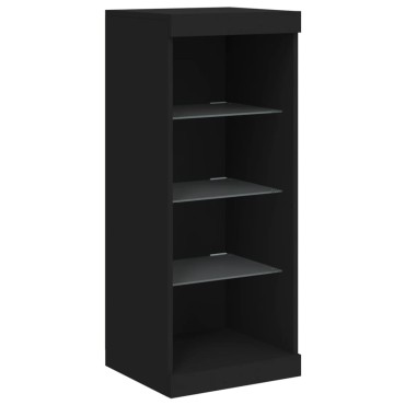 vidaXL Μπουφές με Φώτα LED Μαύρος 162x37x100cm 1 τεμ.