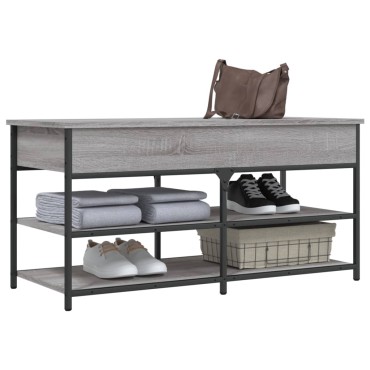 vidaXL Παπουτσοθήκη Γκρι Sonoma 100x42,5x50cm από Επεξεργασμένο Ξύλο 1 τεμ.
