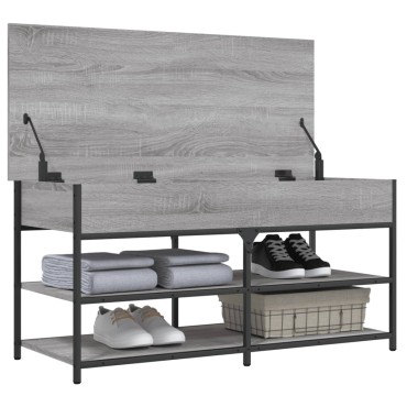 vidaXL Παπουτσοθήκη Γκρι Sonoma 100x42,5x50cm από Επεξεργασμένο Ξύλο 1 τεμ.