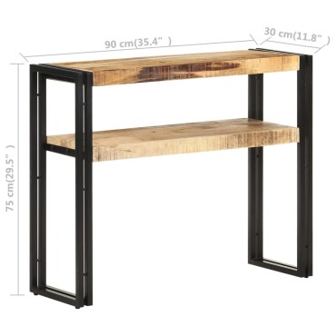 vidaXL Τραπέζι Κονσόλα 90x30x75cm από Μασίφ Ξύλο Μάνγκο 1 τεμ.