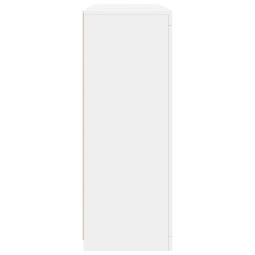 vidaXL Μπουφέδες με Φώτα LED 3 τεμ. Λευκοί από Επεξεργασμένο Ξύλο 142,5x37x100cm