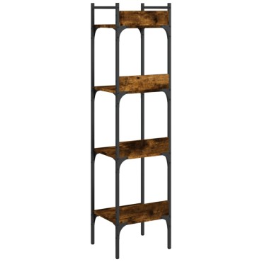 vidaXL Βιβλιοθήκη 4 Επιπέδων Καπν. Δρυς 35x30x138,5cm Επεξεργ. Ξύλο 1 τεμ.