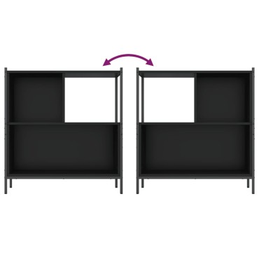 vidaXL Βιβλιοθήκη Μαύρη 72x28x77,5cm από Επεξεργασμένο Ξύλο 1 τεμ.