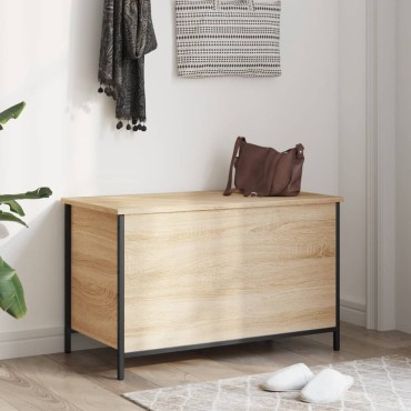 vidaXL Παγκάκι Αποθήκευσης Sonoma Δρυς 80x42,5x50cm Επεξεργασμένο Ξύλο 1 τεμ.