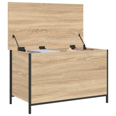 vidaXL Παγκάκι Αποθήκευσης Sonoma Δρυς 80x42,5x50cm Επεξεργασμένο Ξύλο 1 τεμ.