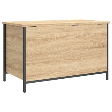 vidaXL Παγκάκι Αποθήκευσης Sonoma Δρυς 80x42,5x50cm Επεξεργασμένο Ξύλο 1 τεμ.