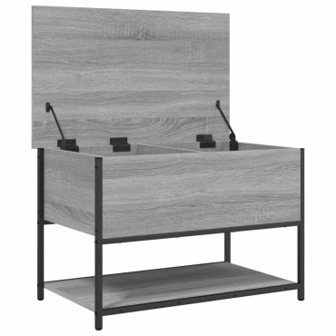 vidaXL Παγκάκι Αποθήκευσης Γκρι Sonoma 70x42,5x47cm Επεξεργασμένο Ξύλο 1 τεμ.