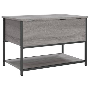 vidaXL Παγκάκι Αποθήκευσης Γκρι Sonoma 70x42,5x47cm Επεξεργασμένο Ξύλο 1 τεμ.