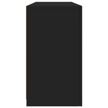 vidaXL Μπουφές με LED Μαύρος 142,5x37x67cm 1 τεμ.