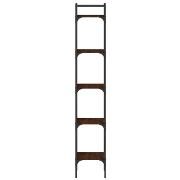 vidaXL Βιβλιοθήκη 5 Επιπέδων Καφέ Δρυς 35x30x174cm Επεξεργ. Ξύλο 1 τεμ.