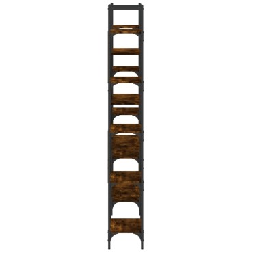 vidaXL Βιβλιοθήκη Καπνιστή Δρυς 155,5x24x166,5cm Επεξεργασμένο Ξύλο 1 τεμ.