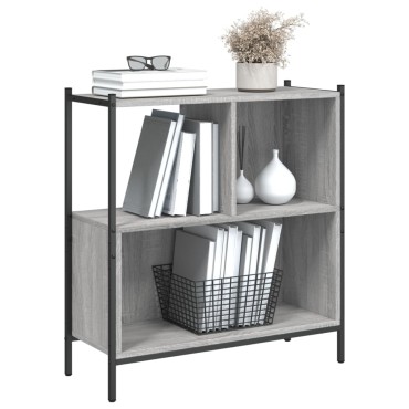 vidaXL Βιβλιοθήκη Γκρι Sonoma 72x28x77,5cm από Επεξεργασμένο Ξύλο 1 τεμ.
