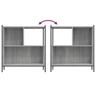 vidaXL Βιβλιοθήκη Γκρι Sonoma 72x28x77,5cm από Επεξεργασμένο Ξύλο 1 τεμ.