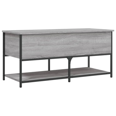 vidaXL Παγκάκι Αποθήκευσης Γκρι Sonoma 100x42,5x47cm Επεξ. Ξύλο 1 τεμ.