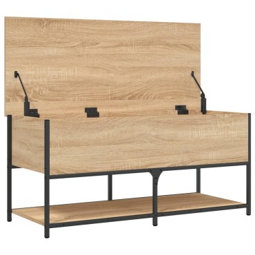 vidaXL Παγκάκι Αποθήκευσης Sonoma Δρυς 100x42,5x47cm Επεξεργ. Ξύλο 1 τεμ.