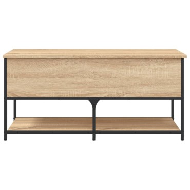 vidaXL Παγκάκι Αποθήκευσης Sonoma Δρυς 100x42,5x47cm Επεξεργ. Ξύλο 1 τεμ.