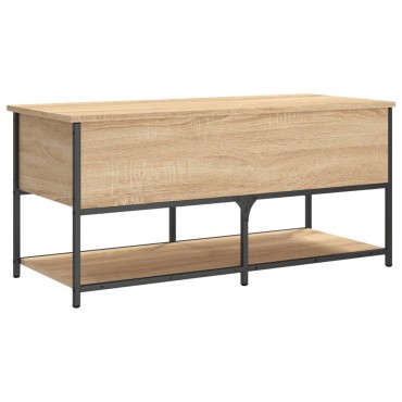 vidaXL Παγκάκι Αποθήκευσης Sonoma Δρυς 100x42,5x47cm Επεξεργ. Ξύλο 1 τεμ.