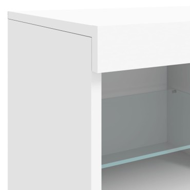 vidaXL Μπουφές με Φώτα LED Λευκός 163x37x67cm 1 τεμ.