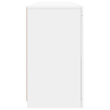 vidaXL Μπουφές με Φώτα LED Λευκός 163x37x67cm 1 τεμ.
