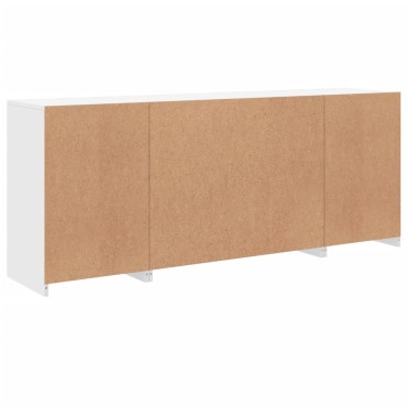 vidaXL Μπουφές με Φώτα LED Λευκός 163x37x67cm 1 τεμ.
