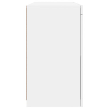 vidaXL Μπουφές με Φώτα LED Λευκός 123x37x67cm 1 τεμ.