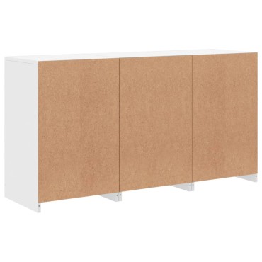 vidaXL Μπουφές με Φώτα LED Λευκός 123x37x67cm 1 τεμ.