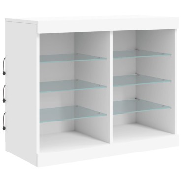 vidaXL Μπουφές με Φώτα LED Λευκός 163x37x67cm 1 τεμ.