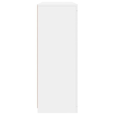 vidaXL Μπουφέδες με Φώτα LED 3 τεμ. Λευκοί από Επεξεργασμένο Ξύλο 123x37x100cm