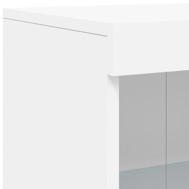 vidaXL Μπουφές με Φώτα LED Λευκός 181,5x37x100cm 1 τεμ.